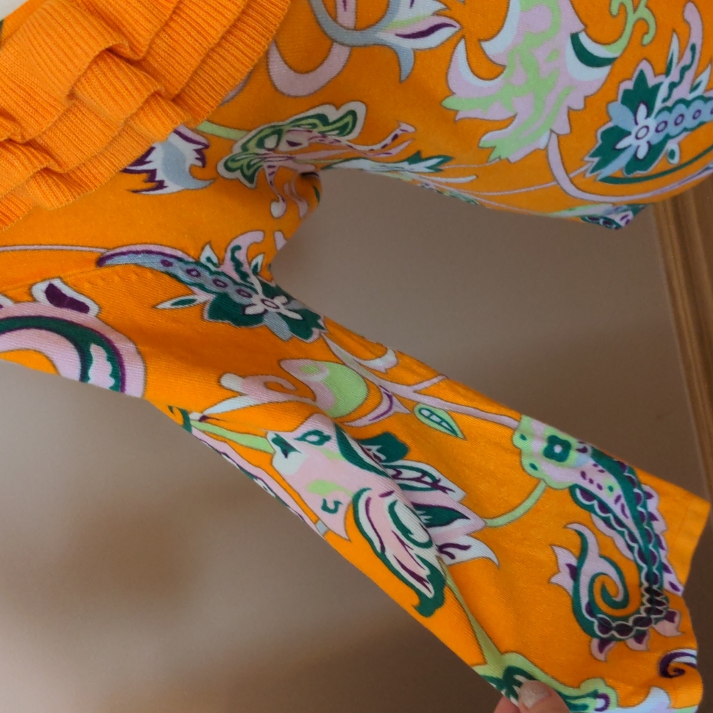 Funky Orange Print Top - Picture 3 of 4